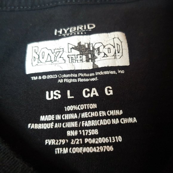 Boys N The Hood Movie Hybrid Men's L T Shirt Black Ice Cube Retro Ghetto Classic - Picture 4 of 4